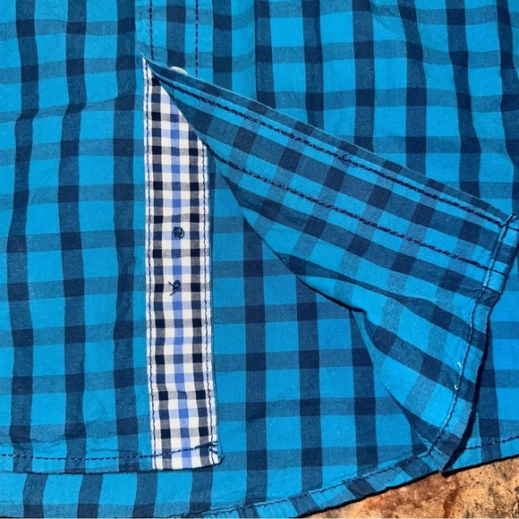 American Rag Shirt Mens Size XL Blue Long Sleeve Button Up Cotton Plaid - Picture 7 of 7